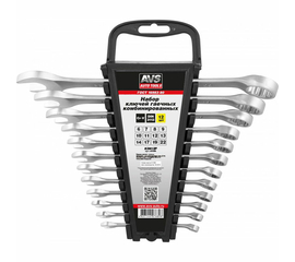 Набор ключей гаечных комбинированных AVS на держателе, 6-22 мм, 12 предметов, K3N12P