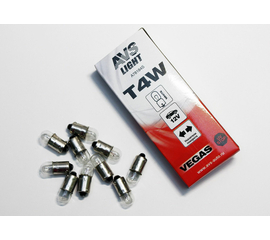 Лампа AVS Vegas 12V. T4 (BA9S) BOX (10 шт.)
