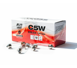 Лампа AVS Vegas 12V. С5W (SV8.5/8) L4 (1м) м. BOX (10 шт.)