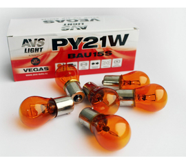 Лампа AVS Vegas 24V. PY21W (BAU15S) "orange" BOX (10 шт.) смещенный штифт