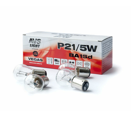 Лампа AVS Vegas 24V. P21/5W (BA15d) BOX (10 шт.)