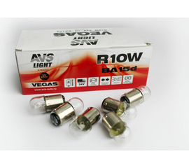 Лампа AVS Vegas 24V. R10W (BA15d) BOX (10 шт.)