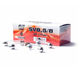 Лампа AVS Vegas 24V. 3W (SV8.5/8) L4 (1м) м. BOX (10 шт.)