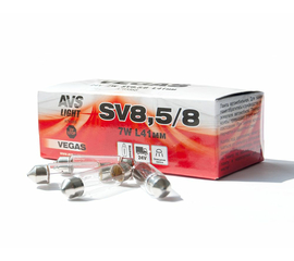 Лампа AVS Vegas 24V. 7W (SV8.5/8) L4 (1м) м. BOX (10 шт.)