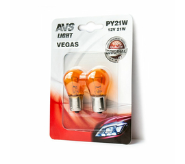 Лампа AVS Vegas в блистере 12V. PY21W (BAU15S) "orange" (2 шт.)