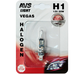 Лампа галогенная AVS Vegas в блистере H1.12V.55W (1 шт.)