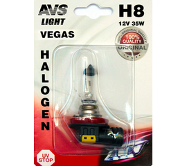 Лампа галогенная AVS Vegas в блистере H8.12V.35W (1 шт.)