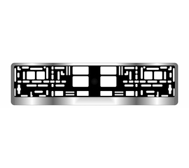 Рамка под номерной знак хром AVS RN-12