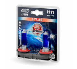 Лампа галогенная AVS ATLAS /5000К/ H11.12V.55W (блистер, 2 шт.)