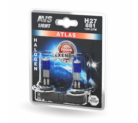 Лампа галогенная AVS ATLAS /5000К/ H27/881 12V.27W (блистер, 2 шт.)
