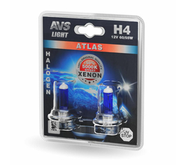 Лампа галогенная AVS ATLAS /5000К/ H4.12V.60/55W (блистер, 2 шт.)