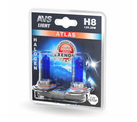 Лампа галогенная AVS ATLAS /5000К/ H8.12V.35W (блистер, 2 шт.)
