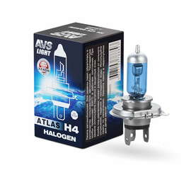 Лампа галогенная AVS ATLAS BOX /5000К/ H4.12V.60/55W (1 шт.)