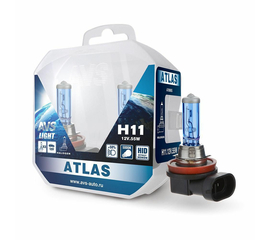Лампа галогенная AVS ATLAS PB /5000К/ H11.12V.55W Plastic box -2 шт.
