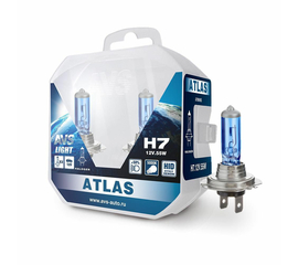Лампа галогенная AVS ATLAS PB /5000К/ H7.12V.55W Plastic box -2 шт.