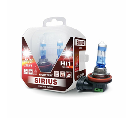 Лампа галогенная AVS SIRIUS NIGHT WAY H11.12V.55W Plastic box -2 шт.