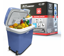Холодильник автомобильный AVS CC-30B 30л 12V/220V (с ручкой и колёсиками)