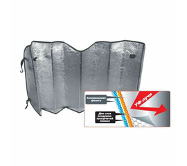 Шторка солнцезащитная (на лобовое стекло) AVS-108F "Double Bubble" 146x68cm