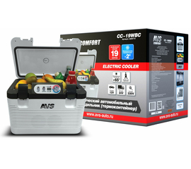 Холодильник автомобильный AVS CC-19WBC (программное управление) 19л 12V/24V/220V