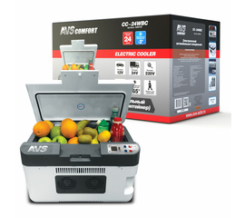 Холодильник автомобильный AVS CC-24WBC (программное цифровое управление, USB-порт) 24л 12V/24V/220V