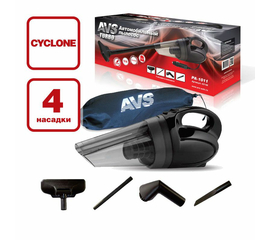 Пылесос автомобильный AVS Turbo PA-1011 (4 насадки)