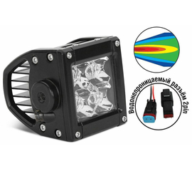 Светодиодные фары "OFF-Road" AVS Light SL-1605A (SL-1251A) (12W) серия "Expert Twin" + провода WR-01