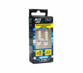 Лампа светодиодная T10 T101 /белый/ (W2.1x9.5D) 54SMD 3014 9-30V W5W, коробка 2 шт.