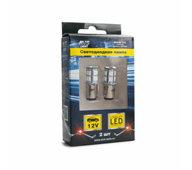 Лампа светодиодная T15 S022B /красный/ (BAY15D) 13SMD 5050 12V 2 contact, коробка 2 шт.