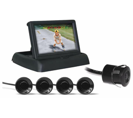 Парктроник PS-842U (4 датчика+коннекторы, ЖК-Дисплей, камера заднего вида)