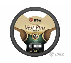 Оплётка на руль PSV VEST (EXTRA) PLUS Fiber (Серый) М