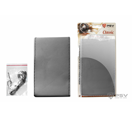 Оплётка на руль кожаная PSV CLASSIC (Серый) M, со шнуровкой