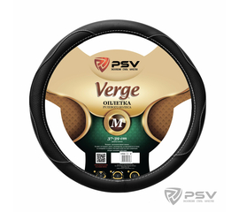 Оплётка на руль PSV VERGE Fiber (Черный/Отстрочка белая) M