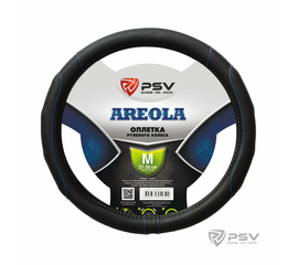Оплётка на руль PSV AREOLA (Черный/Отстрочка синяя) M