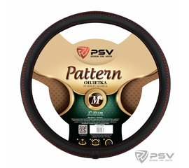 Оплётка на руль PSV PATTERN Fiber (Черный/Отстрочка красная) M