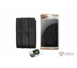 Оплётка на руль PSV со шнуровкой GLORY Fiber (Черный) M экокожа