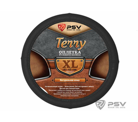 Оплётка на руль кож.перфор.PSV TERRY (Черный) XL