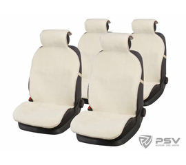 Накидка PSV искусственный мех Mutton 140х55 (Белый), комплект