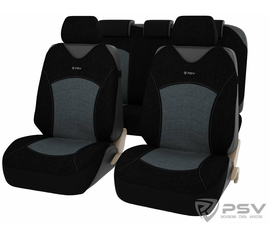 Авточехлы майки универсальные PSV Pleasant Plus (Т.Серый-Черный)