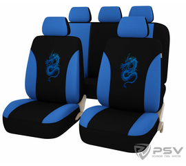 Авточехлы универсальные PSV Mezon (Синий)