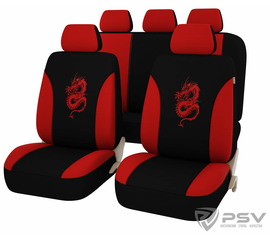 Авточехлы универсальные PSV Mezon (Красный)