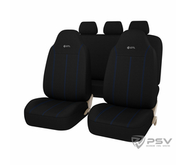 Авточехлы универсальные PSV GTL Apex (Черный/Отстрочка синяя)