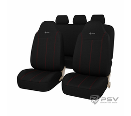 Авточехлы универсальные PSV GTL Apex (Черный/Отстрочка красная)