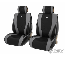 Формованные чехлы-накидки 2D Premium PSV Kinetic 2 FRONT (Черно-Серый), компл. 874
