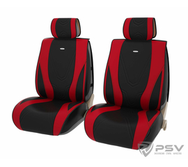 Формованные чехлы-накидки 2D Premium PSV Kinetic 2 FRONT (Черно-Красный), компл. 850