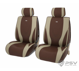 Формованные чехлы-накидки 2D Premium PSV Kinetic 2 FRONT (Коричнево-Бежевый), компл. 898