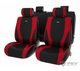 Формованные чехлы-накидки 2D Premium PSV Kinetic (Черно-Красный), компл. 911