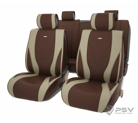 Формованные чехлы-накидки 2D Premium PSV Kinetic (Коричнево-Бежевый), компл. 959