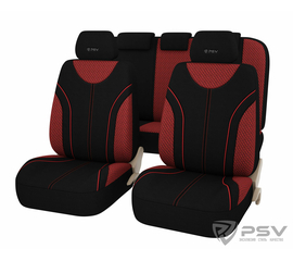 Авточехлы универсальные PSV Domino (Красный)