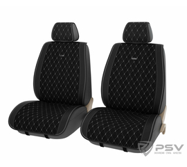 Накидки PSV Flash 2 FRONT (Черный/отстрочка белая), 2 шт.