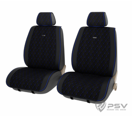 Накидки PSV Flash 2 FRONT (Черный/отстрочка синяя), 2 шт.